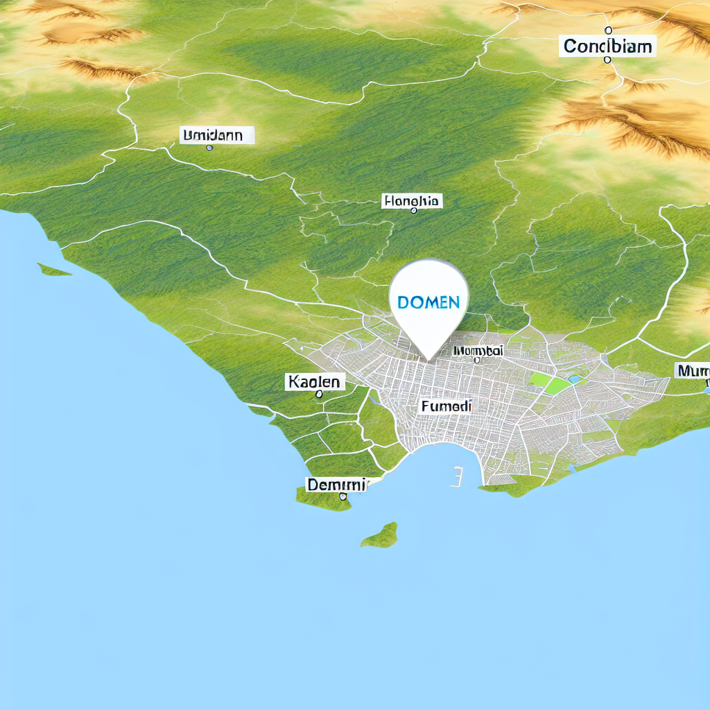 A map of Mumbai highlighting the areas served by Water Delivery Service water delivery service