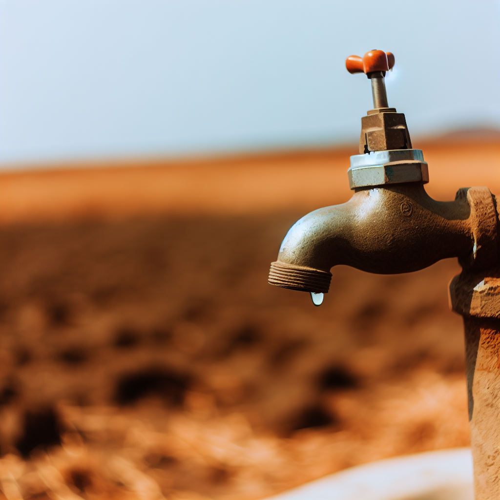 A dry water tap symbolizing water shortages in Mumbai